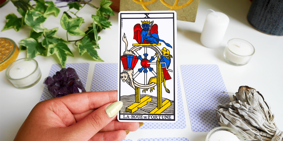 Roue de Fortune Tarot Marseille symbolique